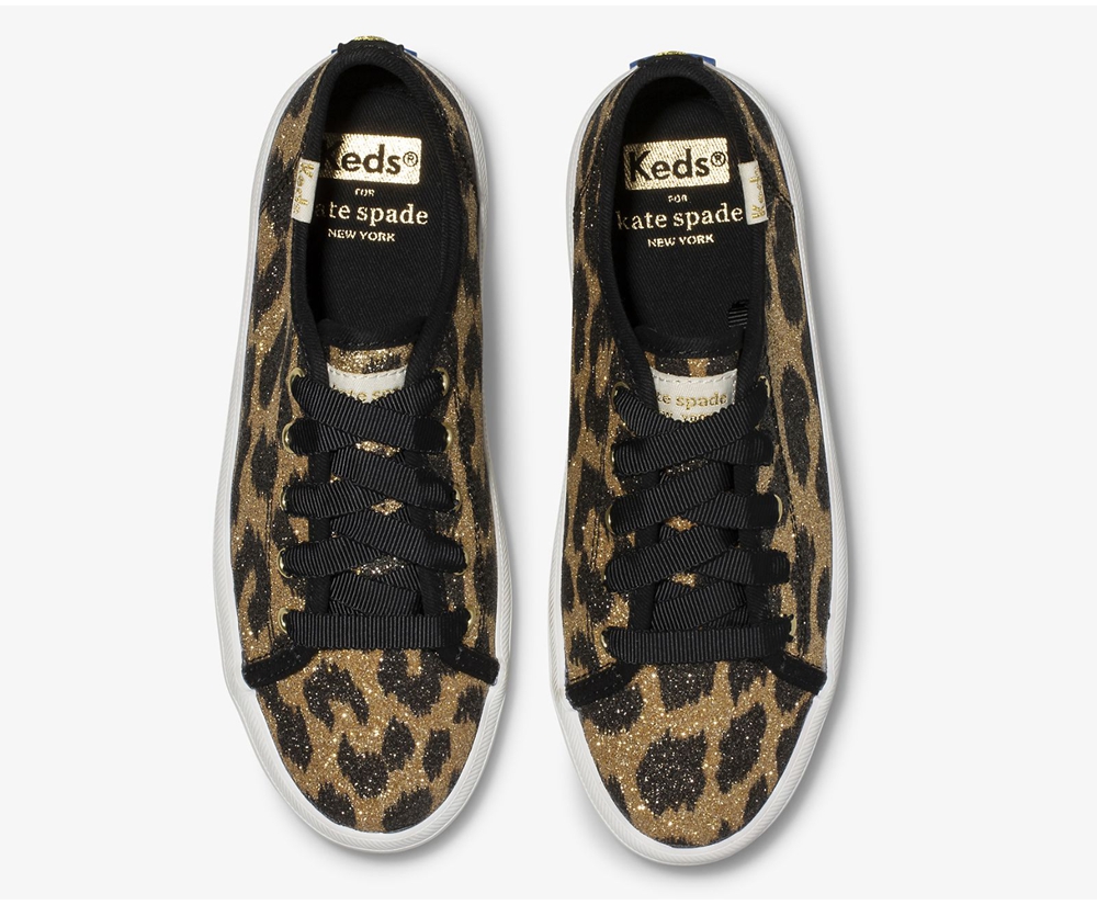 Zapatillas Keds Niños Leopardo - Kate Spade New York Kickstart Glitter Leopard - 486-BMICEW